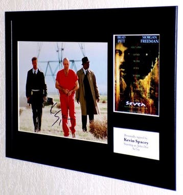 Se7en - Kevin Spacey (John Doe) Premium Framed, signed +, Nieuw