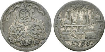 1 Kreuzer Stadtansicht 1796 Nuernberg Stadt:, Postzegels en Munten, Verzenden