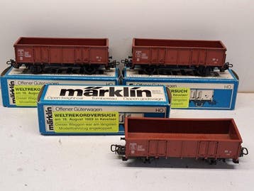 Märklin H0 - 4639 - Modeltrein goederenwagon (3) - 3x NS, Nieuw