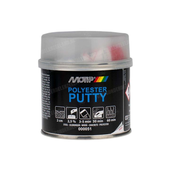 Motip Plamuur polyester putty 250 gram, Fietsen en Brommers, Brommeronderdelen | Algemeen, Nieuw, Ophalen of Verzenden