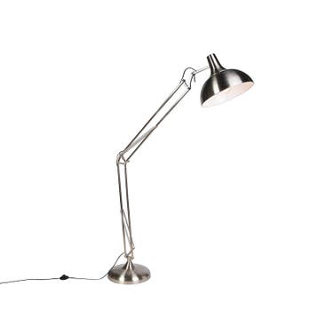Design vloerlamp staal verstelbaar - Hobby, Verzenden, Nieuw, Modern