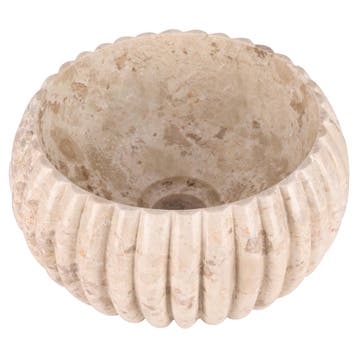 Waskom Differnz Ribba 25x25x12cm Marmer Beige, Ophalen of Verzenden, Nieuw, Overige typen