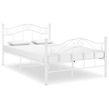 vidaXL Bedframe metaal wit 120x200 cm, Huis en Inrichting, Slaapkamer | Bedden, Verzenden, Wit, Nieuw, Twijfelaar