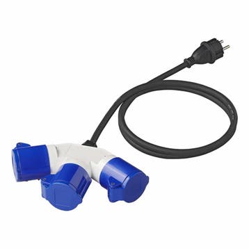ProPlus Verloopkabel - 3-weg - 1,5 meter - Schuko naar 3..., Ophalen of Verzenden, Nieuw