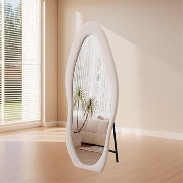 LoXa Passpiegel Velanto Crème – 160x60 cm – Alleen Staand –, Huis en Inrichting, Woonaccessoires | Spiegels, Verzenden, Nieuw