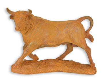 A RUSTY CAST IRON FIGURINE OF A BULL (Beeldjes - Decoratie), Verzenden, Nieuw