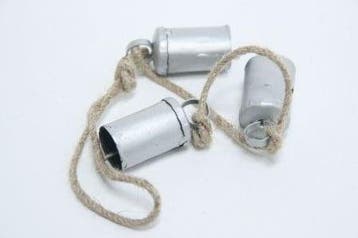 Kerstklok Kerstbel Zink set 3 stuks aan touw 25 cm, Ophalen of Verzenden, Nieuw