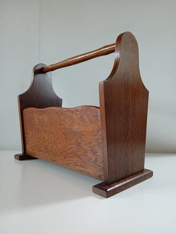 Tijdschriftenhouder - Eik - Art Deco, Antiek en Kunst