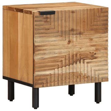 vidaXL Nachtkastjes 2 stuks 40x33x46 cm Massief hout Acacia, Minder dan 45 cm, Verzenden, Nieuw, Minder dan 55 cm