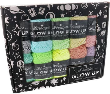 Scheepjes Glow Up Colour Pack - 10 kleuren x 25 gram - Glo, Ophalen of Verzenden, Nieuw