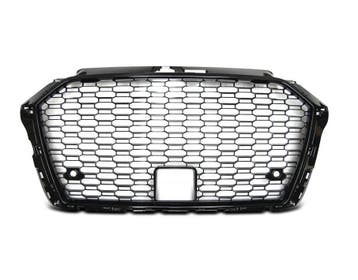 Grill Audi A3 8V RS3 look 2017 - 2020 Glans Zwart, Auto-onderdelen, Overige Auto-onderdelen, Ophalen of Verzenden, Nieuw