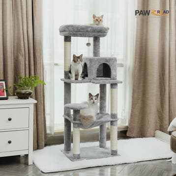 Grote Kattenboom met 5 Niveaus, Hangmat en Krabpalen voor Gr, Dieren en Toebehoren