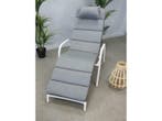 suns sora relax tuinstoel mat wit met kussen, Nieuw, Overige materialen