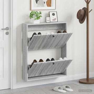 vidaXL Wandgemonteerde Schoenkast EDE 71 x 17 x 86 cm, Verzenden, Nieuw