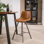 Fraaai Barstoel Jill Kuip Bruin 66 cm - Outlet A, Ophalen of Verzenden, Nieuw, Bruin