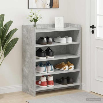 vidaXL Schoenenkast Betongrijs 73,5 x 36 x 92 cm Bewerkt, Verzenden, Nieuw