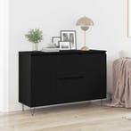 vidaXL Dressoir met lade Zwart Eiken 101,5 x 35 x 70 cm, Verzenden, Nieuw, Overige houtsoorten, Minder dan 50 cm
