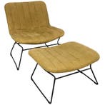 bert plantagie Fauteuil & Voetenbankje Draat - Ongebruikt, Huis en Inrichting, Fauteuils, Ophalen of Verzenden, Zo goed als nieuw