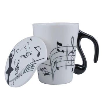 Keramiek mok Muzieknoot Noten (Mokken), Ophalen of Verzenden, Nieuw