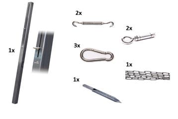 Platinum bevestigingsmaterialen schaduwdoek combinatiepakket, Verzenden, Nieuw