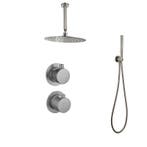 Sani Royal Inbouw Regendouche Doucheset Gun Metal Messing, Nieuw
