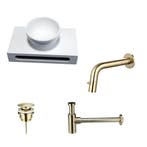 Sani Royal Solid Surface Waskom Rond met Solid, Tuin en Terras, Waterpartijen en Fonteinen, Nieuw