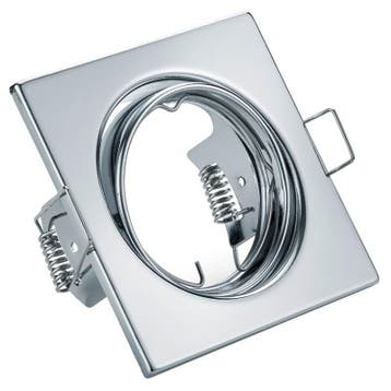 GU10 Inbouwspot Set - Glans Chroom - Inbouw Vierkant -, Huis en Inrichting, Lampen | Spots, Metaal of Aluminium, Nieuw, Ophalen of Verzenden