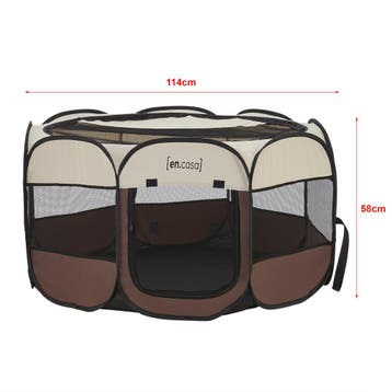 [en.casa] Pop-up bench Telford 58x114x114 cm voor dieren bru, Dieren en Toebehoren, Verzenden, Nieuw