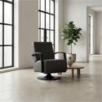 Leren draaifauteuil Mood - Hermes Antracite (donkergrijs) -, Huis en Inrichting, Fauteuils, Nieuw, Ophalen of Verzenden, 50 tot 75 cm