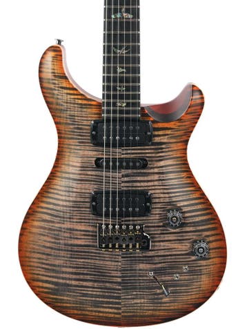 PRS Modern Eagle V Wood Library Satin Ten Top Burnt Maple..., Ophalen of Verzenden, Zo goed als nieuw, Solid body