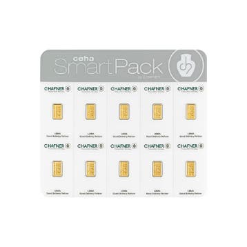 C. Hafner goudbaar 10x 2 gram SmartPack, Verzenden