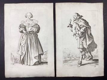 Jacques Callot (1592-1635) - 2 tavv. di La Noblesse de