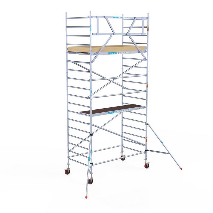 Rolsteiger Euroscaffold Basic 135x250 6,2 m werkhoogte, Doe-het-zelf en Verbouw, Steigers, Rolsteiger of Kamersteiger, Nieuw, 5 meter of hoger