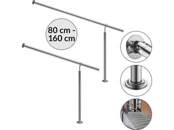 Monzana Trapleuning 160 cm - RVS - Verstelbaar - Modern, Verzenden, Nieuw