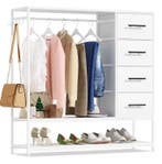 Open Kledingrek met Lades en Kledingroede – Metalen Frame, Verzenden, Nieuw