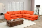 Hoekbank Lelystad - hoekbanken - Oranje, Nieuw, 150 cm of meer, Stof, 200 tot 250 cm