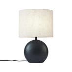 Japandi tafellamp zwart met linnen kap - Timo, Huis en Inrichting, Lampen | Tafellampen, Verzenden, Nieuw, Kunststof, Japandi