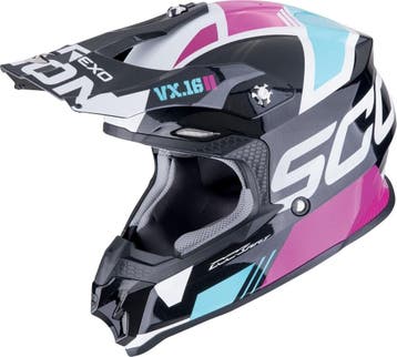 Scorpion VX-16 Evo Air Analog Zwart Roze Crosshelm, Nieuw met kaartje, Overige merken, Heren, Offroadhelm