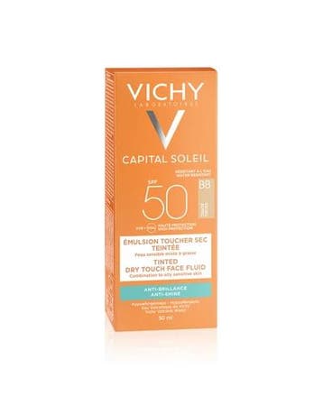 Vichy Capital Soleil Tinted Dry Touch Face Fluid SPF50, Verzenden, Nieuw