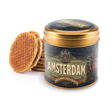 8 Stroopwafels in blik Amsterdam Charleston, Ophalen of Verzenden, Nieuw