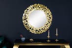 Decoratieve wandspiegel COINS 80cm XL antiek goud rond, Huis en Inrichting, Woonaccessoires | Spiegels, Ophalen of Verzenden, Nieuw