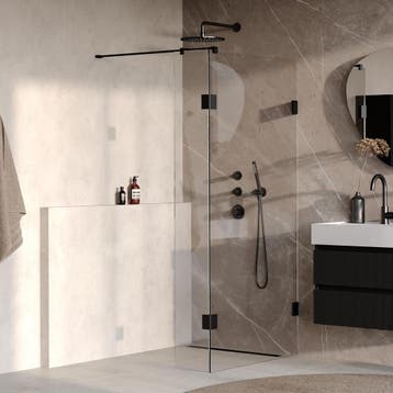 Brauer Void - Inloopdouche - Helder Glas - 90 x 200 cm - met, Ophalen of Verzenden, Nieuw, Rvs