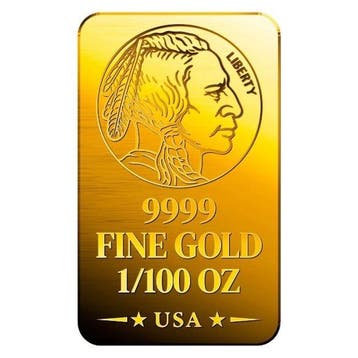 1/100 Troy Ounce - Goud .999 - 1/100 oz 9999 Fine Gold Bar