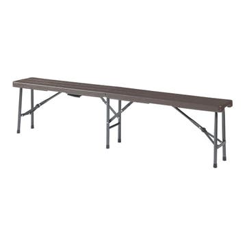 Tuinbank Lillestrøm opvouwbaar 180x25x43 cm houtlook donkerb, Tuin en Terras, Verzenden, Nieuw
