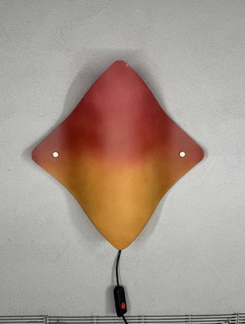 b. reklamax - Wandlamp - Glas, Metaal - Gevlamde Wandlamp, Antiek en Kunst, Curiosa en Brocante