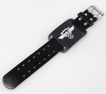 Motörhead Hammered lederen Polsband officiële merchandise, Ophalen of Verzenden, Nieuw, Kleding