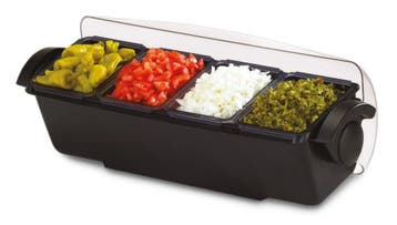 GGM Gastro | Garnituurstation - GN 1/6 - 4 bakjes - 6,6l - |, Verzenden