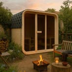Vierkante Barrelsauna / Sauna Fjora - 6 personen - Incl. acc, Verzenden, Nieuw