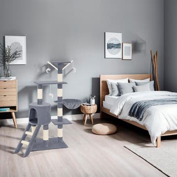 Krabpaal Dominik 144cm - grijs, Dieren en Toebehoren, Katten-accessoires, Verzenden, Nieuw