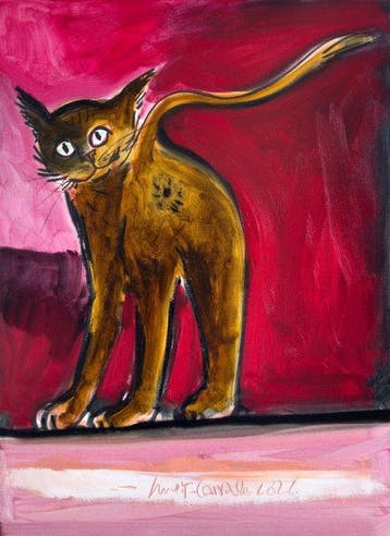 Michel Suret-Canale (XX-XXI) - le chat immodeste, Antiek en Kunst